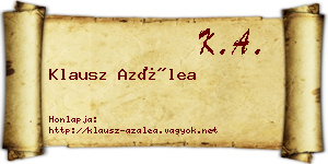 Klausz Azálea névjegykártya